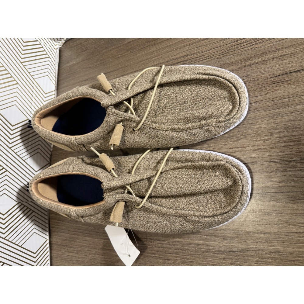 Tan boat‎ shoes men's size 11 NEW lightweight NWT bungee closure
